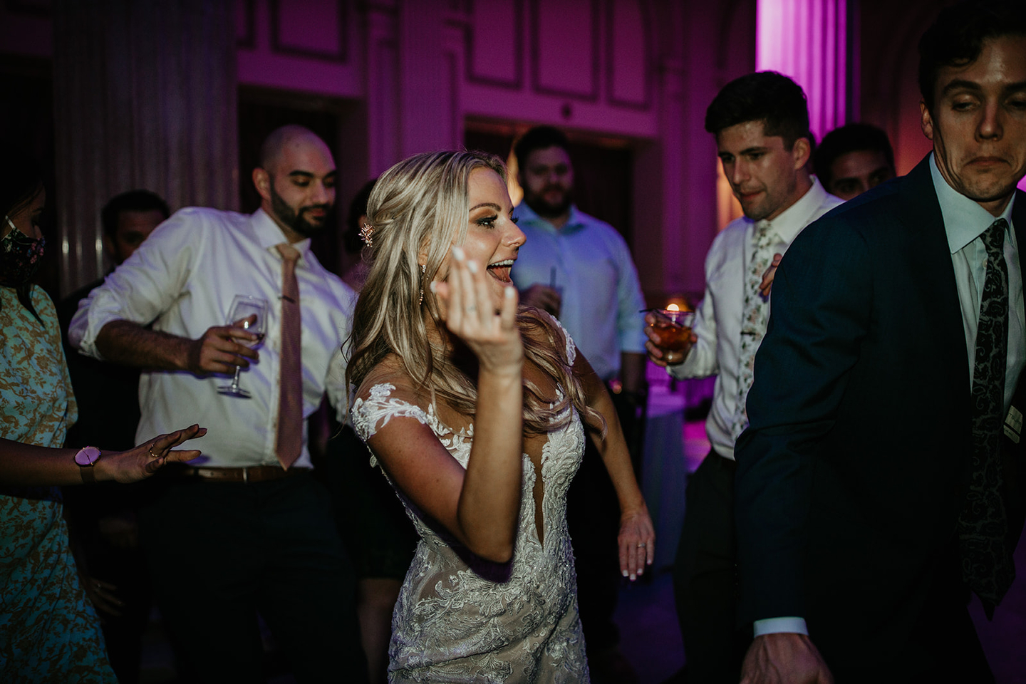 Lively wedding reception in Ponte Vedra